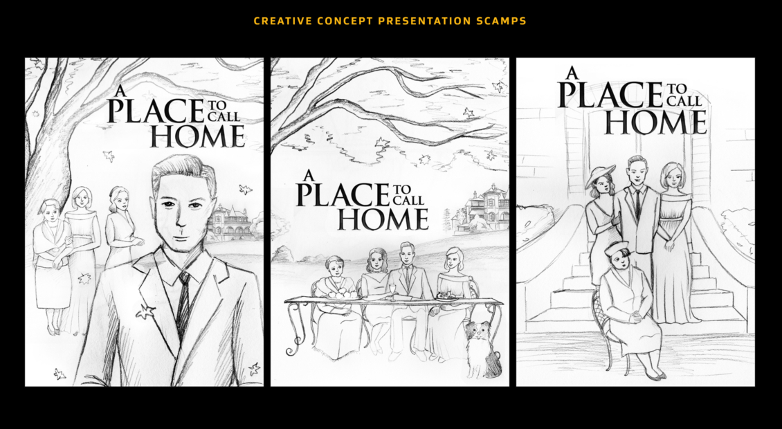 A Place To Call Home triptych concept art